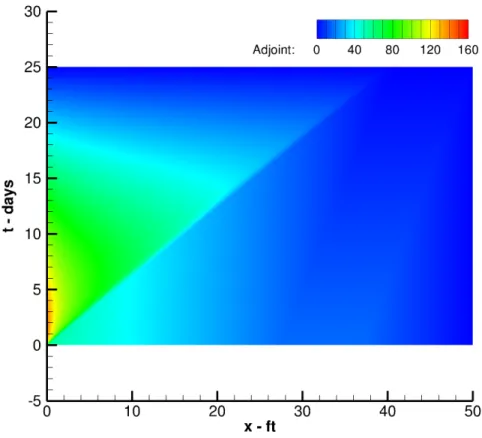 Figure 3-9: Numerical adjoint solution for output 