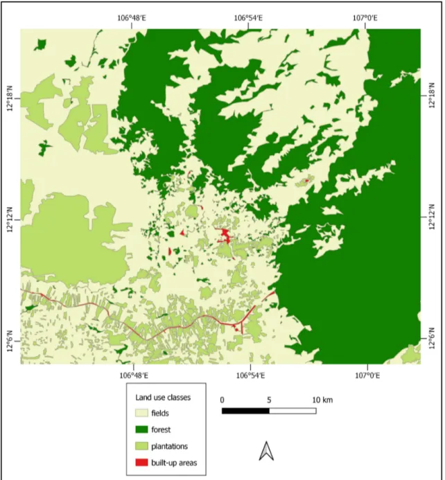 Figure 6. Land use map from 2018 SPOT 6/7 satellite imagery. 