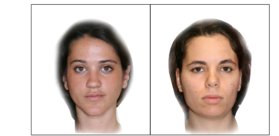 Figure 1. Example of a pair of faces used during evaluation of women’s facial attractiveness by male