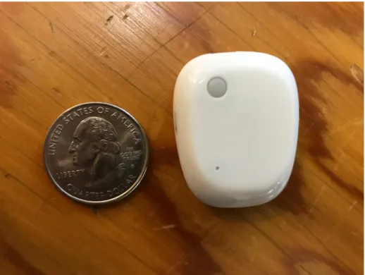 Figure 4-1: Metawear. The accelerometer sensor that we used. It is slightly bigger than a quarter