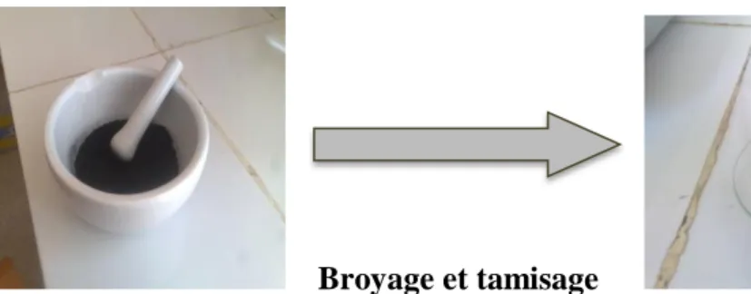 Figure 3 : le charbon d’os avant                                   Figure4 : Le charbon d’os