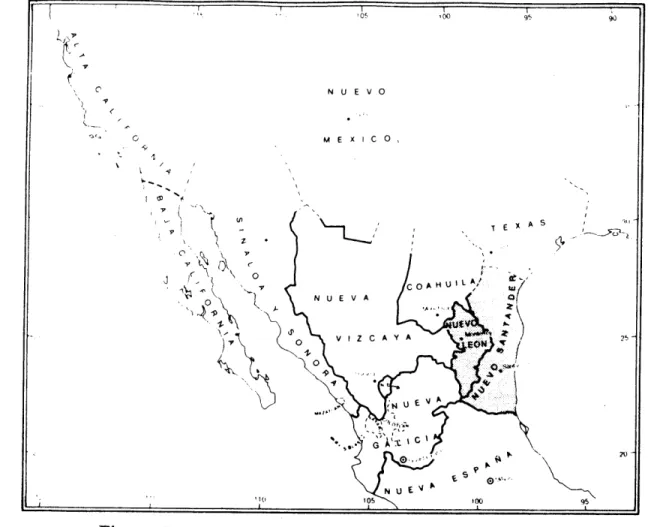Figure  2-2:  Plan  Of Nuevo  Santander  in  1786