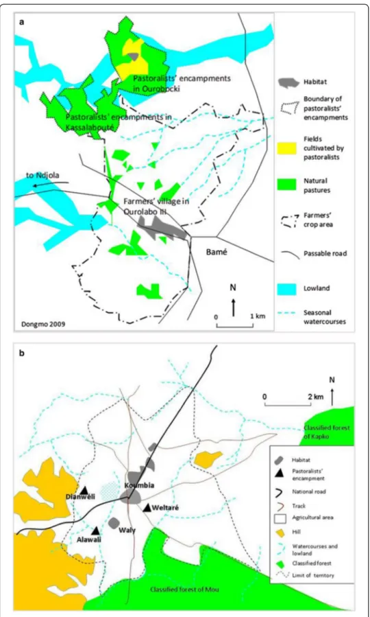 Figure 1 Village territories located in cotton-growing regions of Sudano-Sahelian Africa