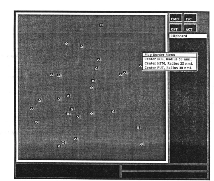 Figure 4.2:  ASCW  Screen  Showing  Map  Border  Menu