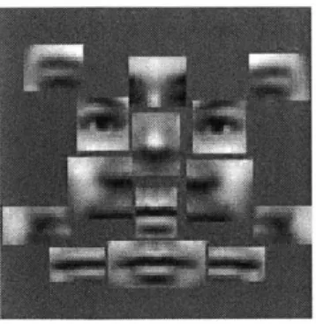 Figure  3-5:  The  14  components  used  in  our  component  based  face  detection  system arranged  in  a  geometrically  salient  and  vaguely  disturbing  pattern.