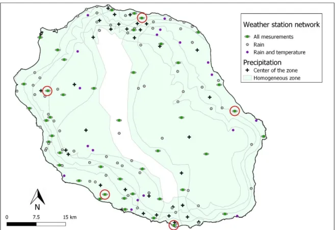 Fig S2. Location of the weather station network used to interpolate daily weather data