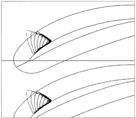 Figure  3-10:  Mach  number  contours  indicating  extent  of  supersonic  region  in  Run  4