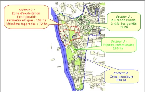 Figure 4. Carte des secteurs à enjeux 