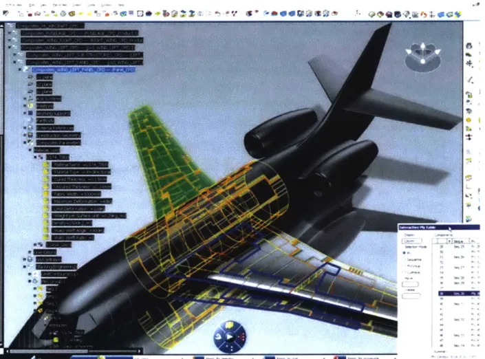 Figure  11.  Interactive  Ply  Table in  Grid  Design  in CATIA  Composites  from  Dassault  Systemes  [18]