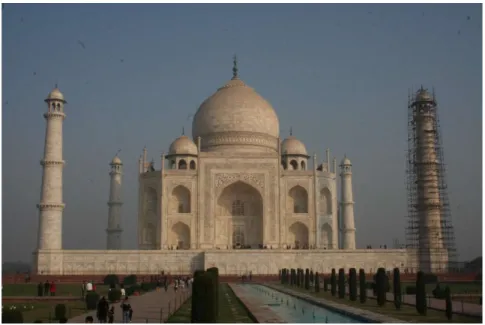 Fig.  9 Mausoleum from the reflecting pool 