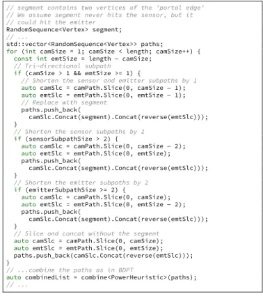 Fig. 10. Our tridirectional path tracer code