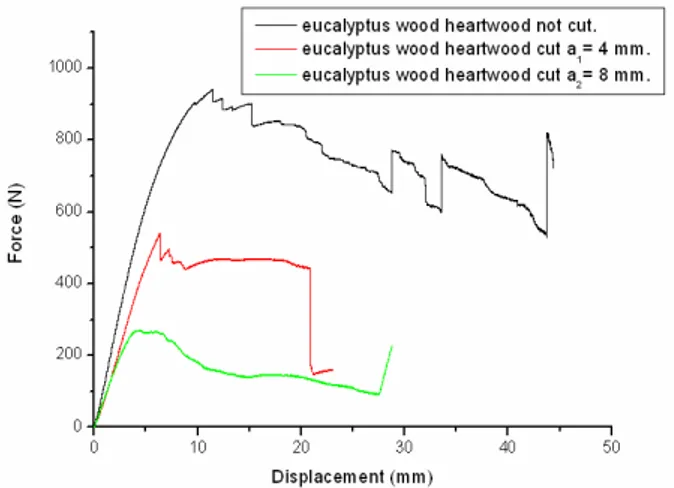 Figure 14. Cases of eucalyptus woodsap. not  cut . cut  a 1  = 4 mm and a 2  = 8 mm 