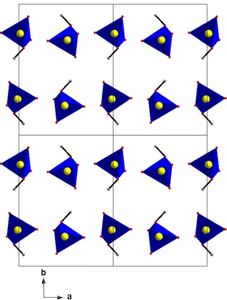 Fig. 4. Packing diagram of the p-Nitroanilinium cations along the b axis.