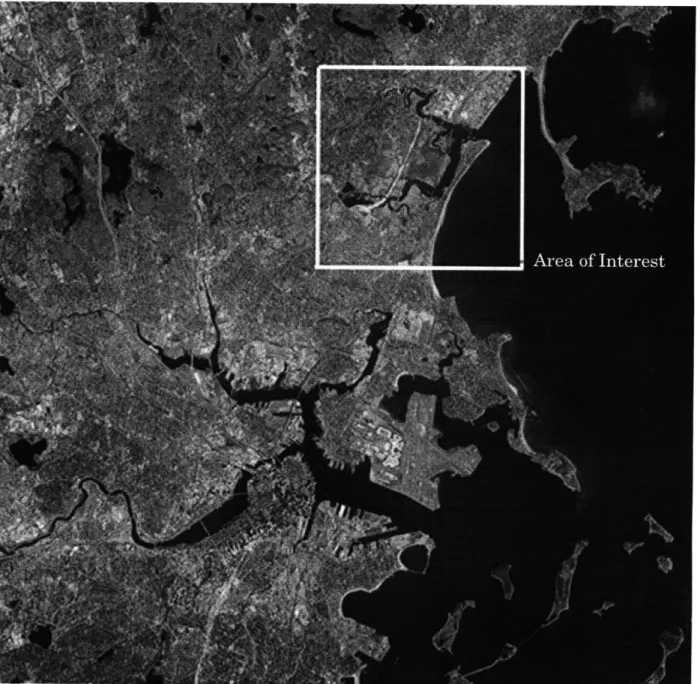 Figure  5.0.  Satellite image of Boston and the site.