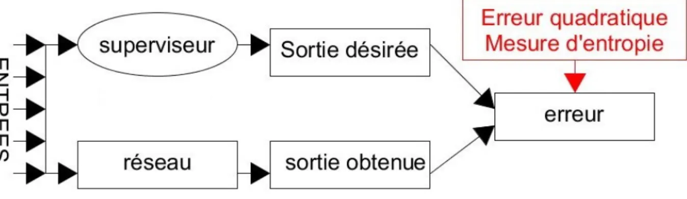 Figure 1.11 – Apprentissage supervis´ e [22].