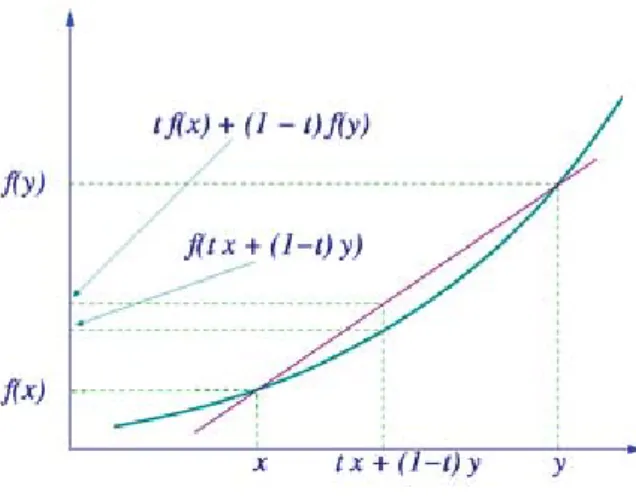 Figure 1.3 – Fonction convexe Remarque 1.1