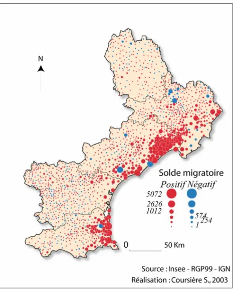 Tableau 2 : Densité de population des communes littorales  Echelle  Densité de population 