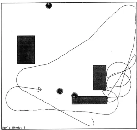 Figure  5.2:  The  turtle  moving  in  the  BrainWorks  world