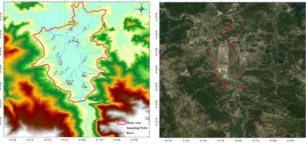 Fig.  1  shows  the  geographical  locations  of  the  study  area  and  groundwater sampling wells