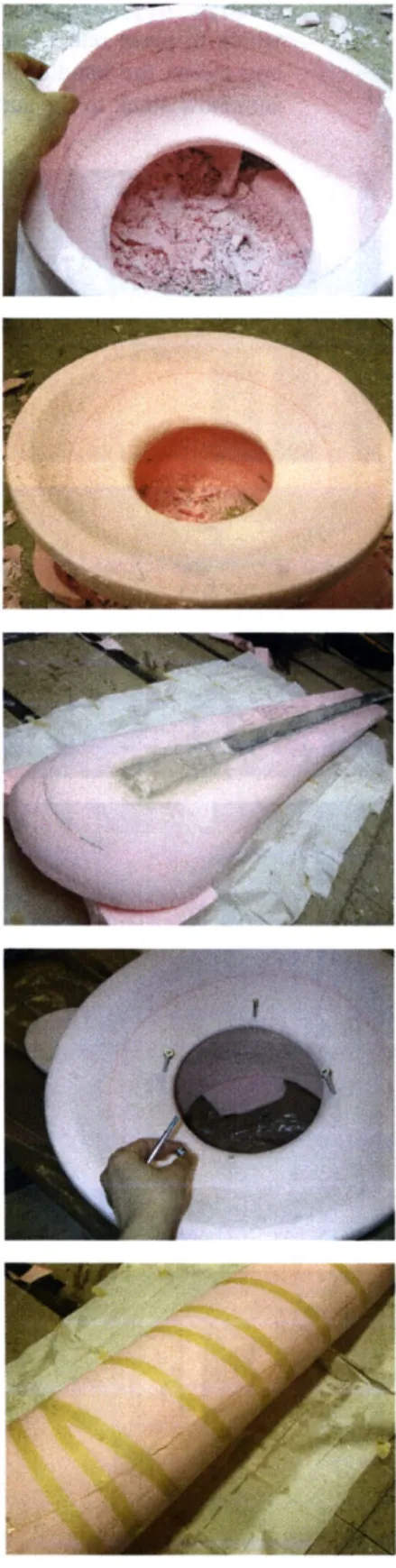 Figure  10  Making  the AgoraPhone  sculpture  out  of foam,  fiberglass,  and epoxy.