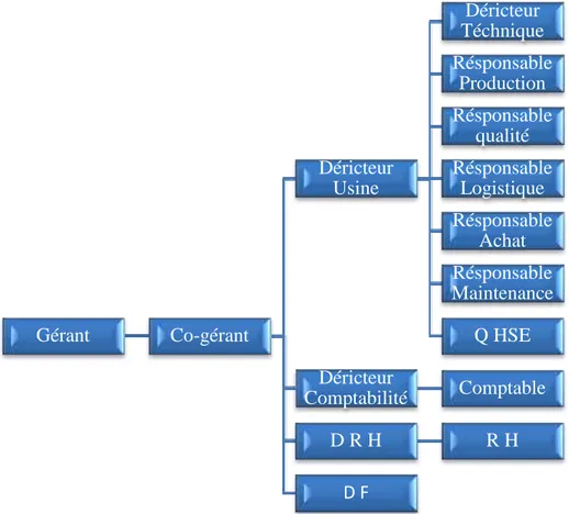 Figure I.9 : Organigramme de l’entreprise. 