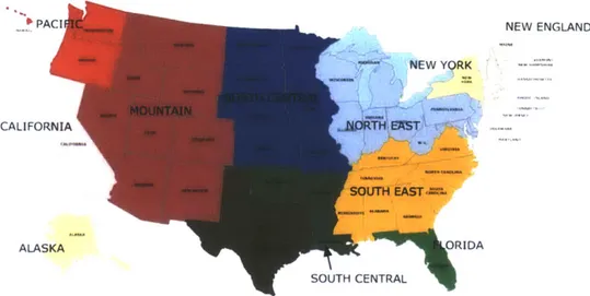 Figure 2-2: Regions  of USREP.