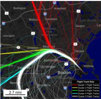 Figure 44. BOS 33L Departures Peak Day Flight Tracks Clustered by Transition  Waypoint 