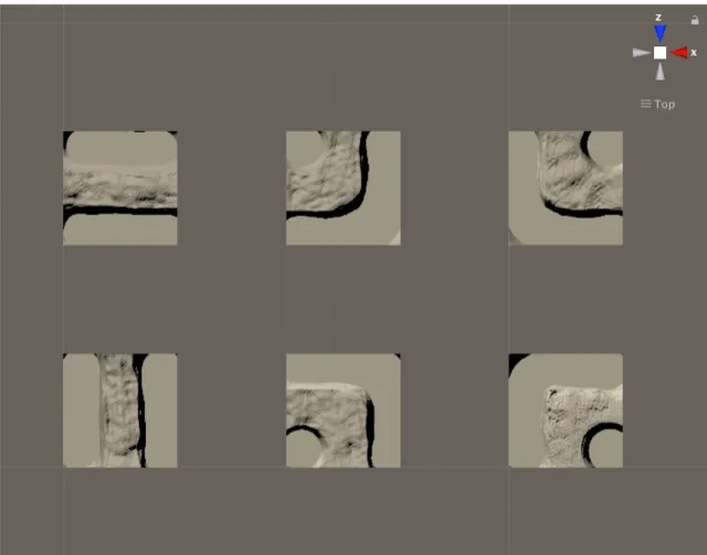 Figure 4-5: Sub-components that make up our standard canyon environments.