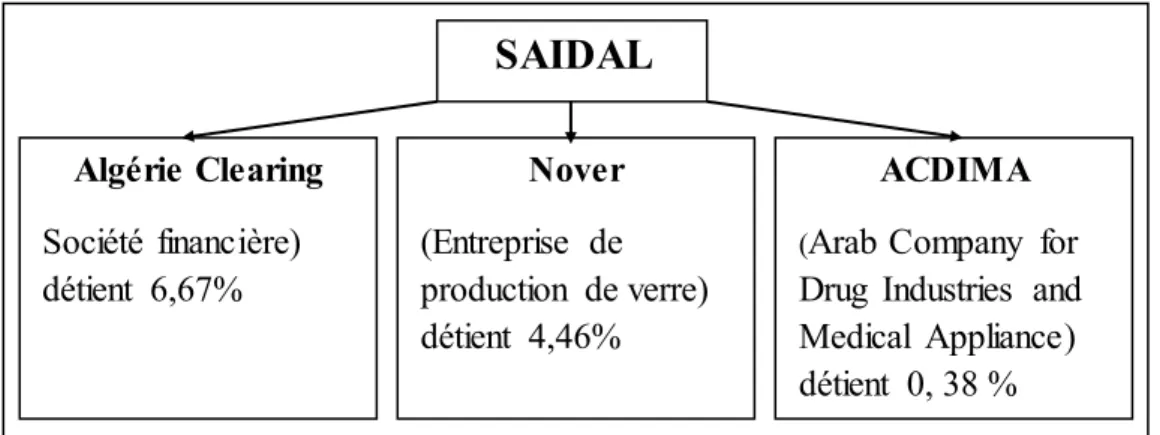 Figure I-  2: les participations  de  groupe  SAIDAL 