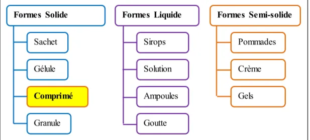 Figure II-  1: Les différentes  formes  de médicament