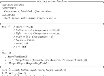 Figure 1. The functional specification of the answer machine.