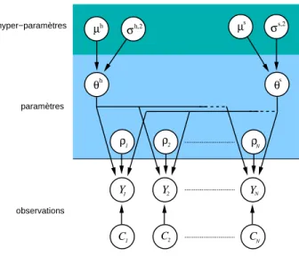 Figure 2. Graphical representation of the model (6) in the form of a directed acyclic graph (DAG)