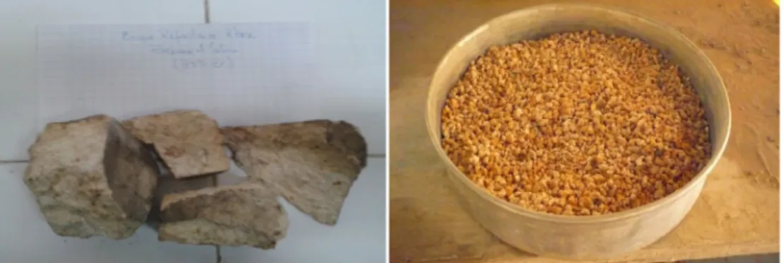 Figure 2 shows the particle size distribution of used brick. This figure shows the particle size analysis  of natural sand and crushed brick waste