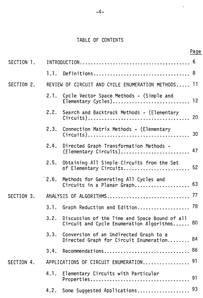 TABLE  OF  CONTENTS SECTION  1. SECTION 2. SECTION  3. SECTION 4. PageINTRODUCTION.......................................