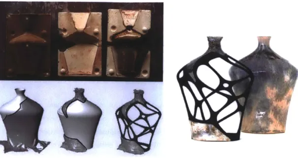 Figure 2-9:  A  selection  of vases  from  the Hybrid  Reassemblage  series  by  Amit  Zoran  (2010)