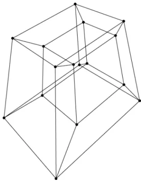Fig. 3. The hypercube, drawn in four-point perspective.