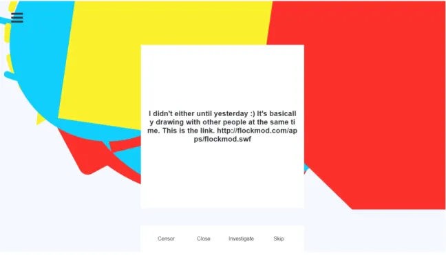 Figure 3-2: A screenshot of the comment queue from the Scratch comments modera- modera-tion website