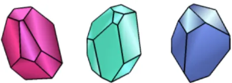 Figure 6: Example of cells as convex solids with planar con- con-vex polygonal facets.