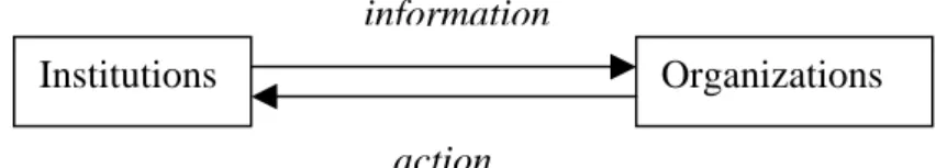 Figure 1: The information / action loop (from Hodgson, 1998) 