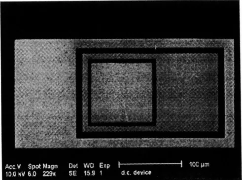 Figure 2.3:  (b)  SEM  micrograph  of the  actual HBT  d. c.  device