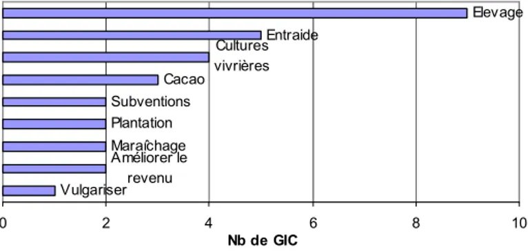 Figure 2 : Objectifs de structuration des GIC
