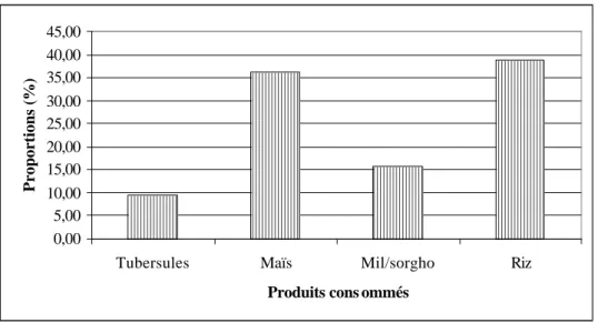 Figure 4 : Structure de la consommation des produits de base 