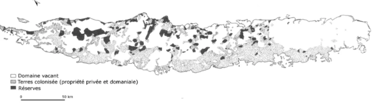 Figure 5 : Répartition du foncier en 1948 (source : A. Saussol, 1979). 