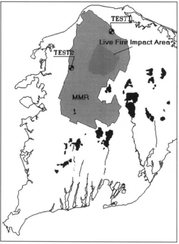 Figure  1 Location  of the Live  Fire Impact Area within  the MMR site