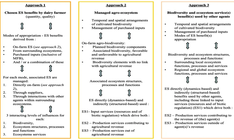 Figure 3: direct and indirect impacts of a dairy farmer’s choices, contingent to revenue  structure and associated institutional frameworks