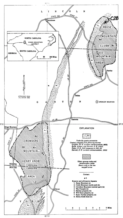 Figure  14.  Sketch map  of  entire  Kings Mountain area