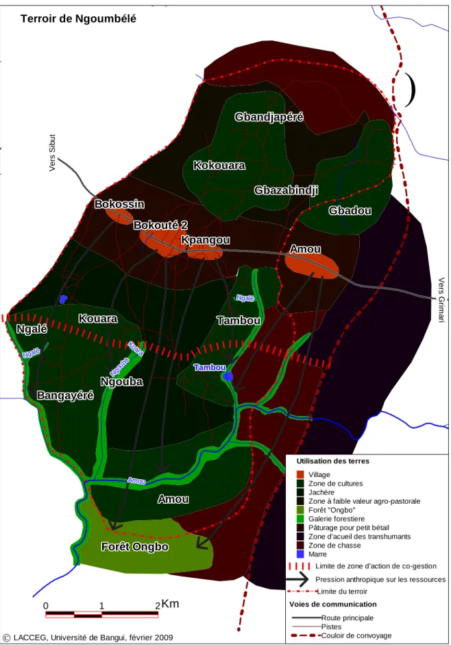 Figure 3. Carte socio-foncière à dire d’acteurs. 