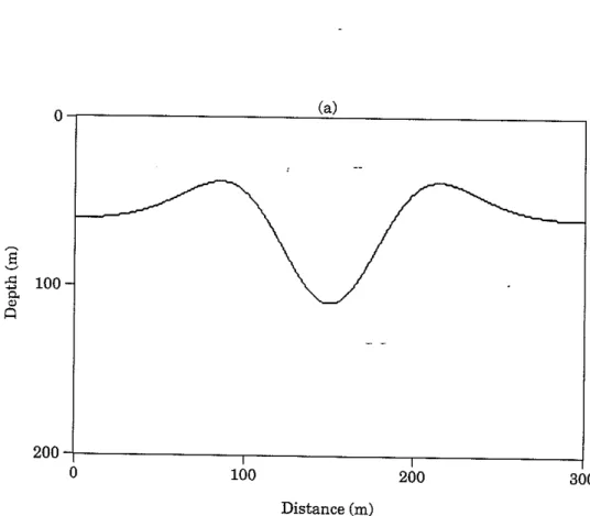 Figure 5: Phase and amplitude results for the syncline model. (a) two layer syncline model