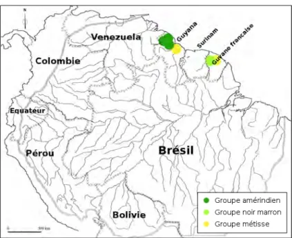 Illustration 17 : Carapa cf. guianensis Illustration 18 : Répartition géographique des citations d'usages du  genre Carapa