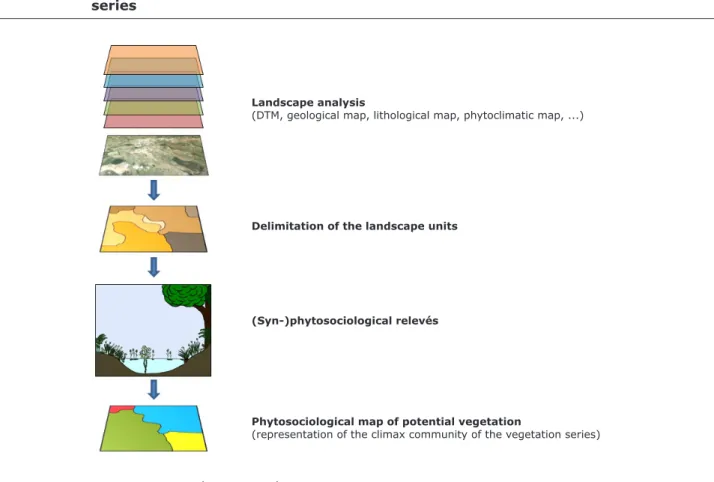 Figure  2.4   The  combined  inductive  and  deductive  approach  to  producing  maps  of  vegetation   series